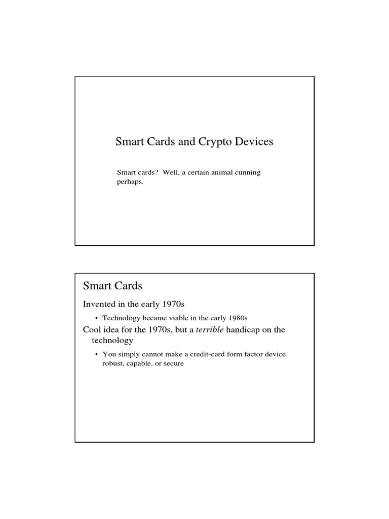 Smart Card Technology Overview and Applications | PDF | Games ...