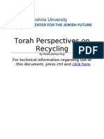 Torah Perspectives On Recycling: For Technical Information Regarding Use of This Document, Press CTRL and