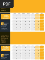 DeskCalendar A5 2016 Monday