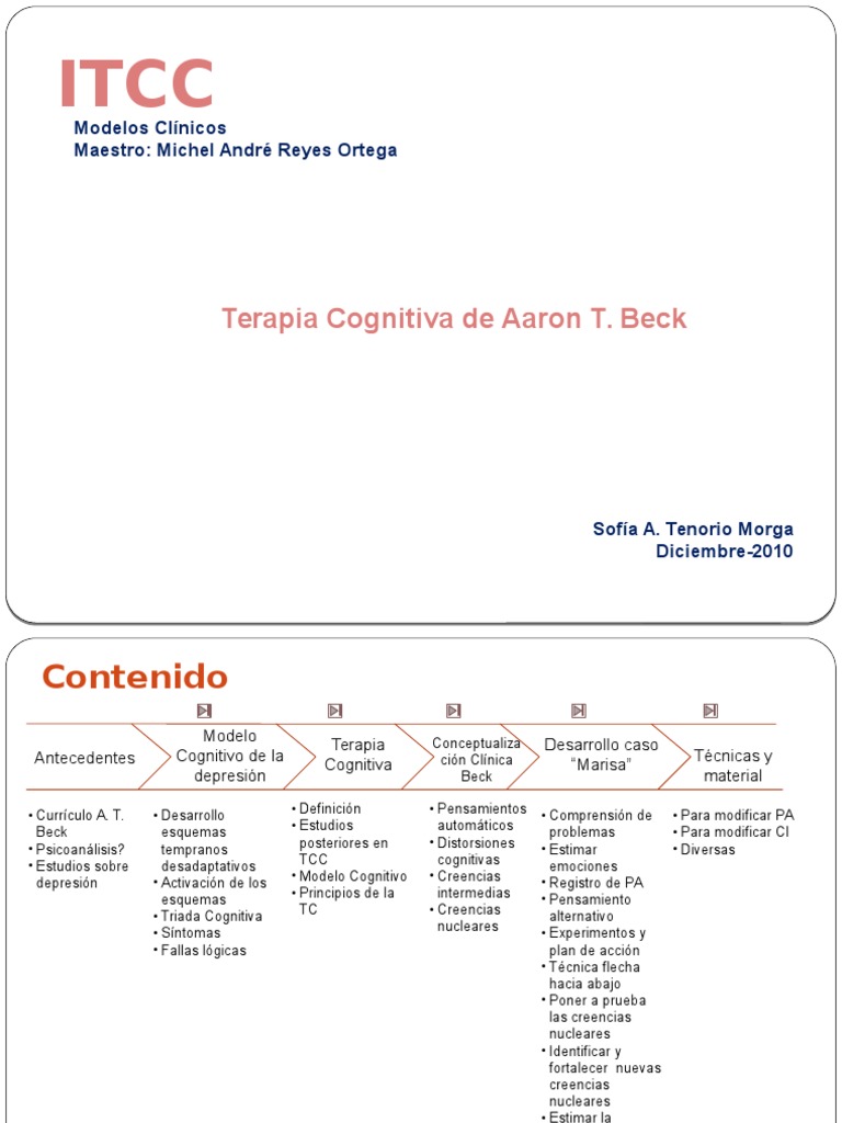 Terapia Cognitiva Beck Clase Beck Terapia Cognitiva Depresión