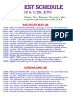 Schedule For MineFest 2016