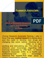 Clinical Research Associate CRA Jobs