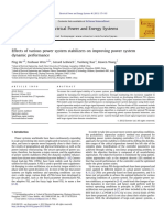 Effects of various power system stabilizers on improving power system dynamic performance