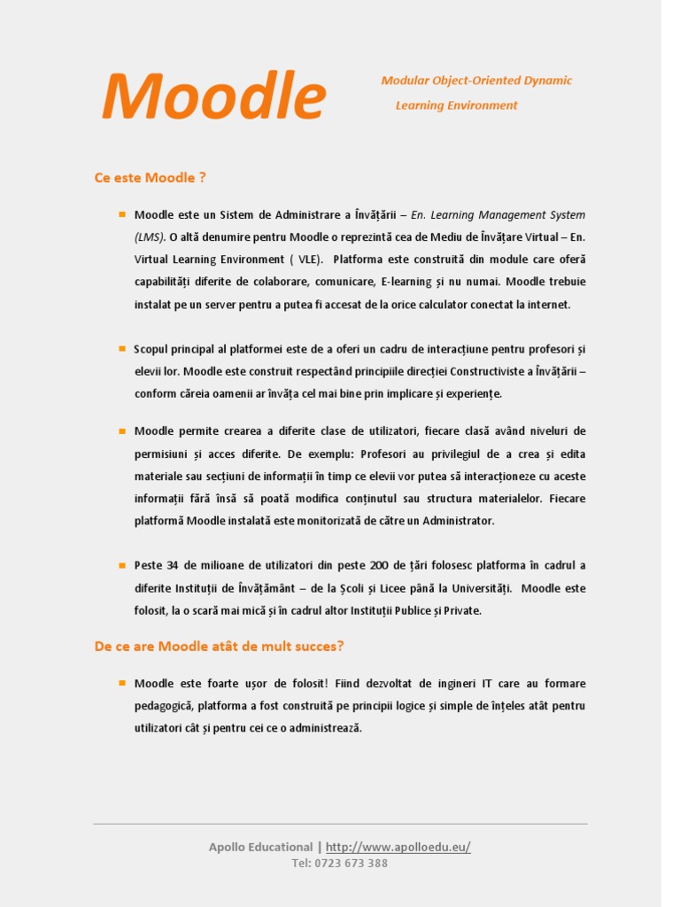 Despre Moodle | PDF
