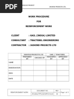 Reinforcement Work Proc.