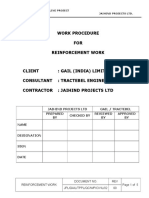 Reinforcement Work Proc.