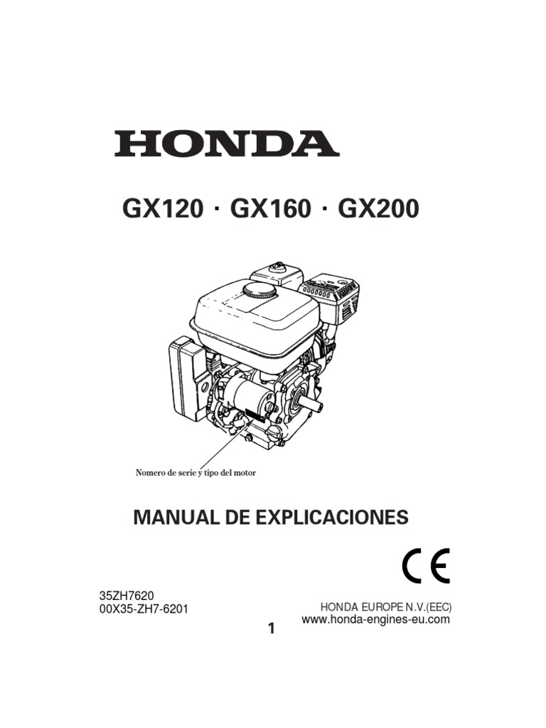  Motor  Honda  Gx120 Gx160 Gx200  Espagnol 35zh7620 