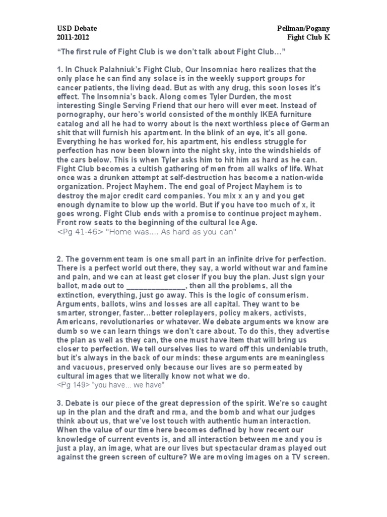 Fight Club K | PDF