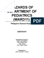 Hazards of Department of Pediatrics (WARD11) : Philippine General Hospital