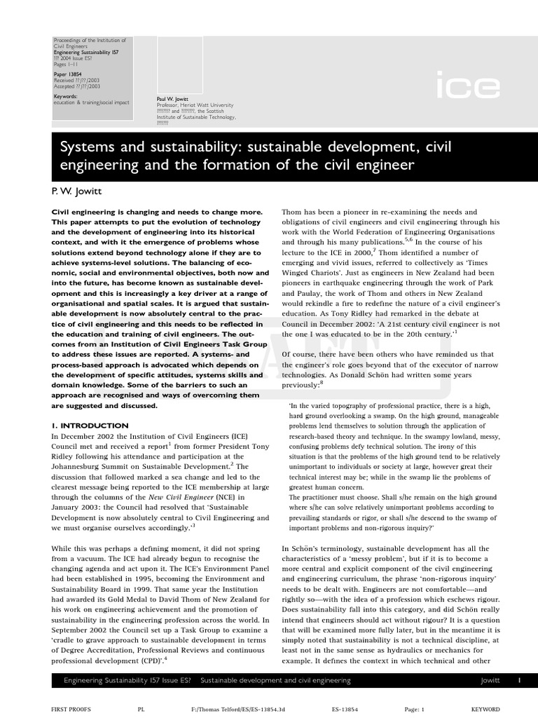 20 Sustainability Summary | PDF | Engineering | Sustainability