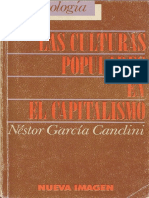Garcia Canclini Las Culturas Populares en El Capitalismo PDF