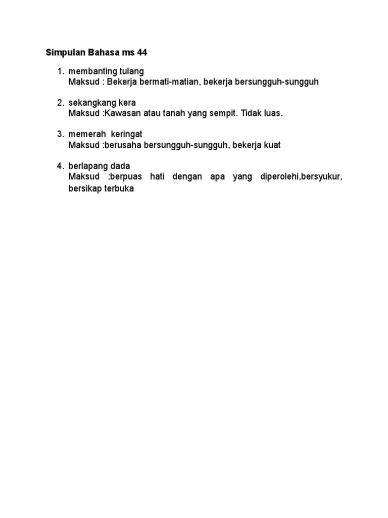 Simpulan Bahasa Ms 44 Pdf