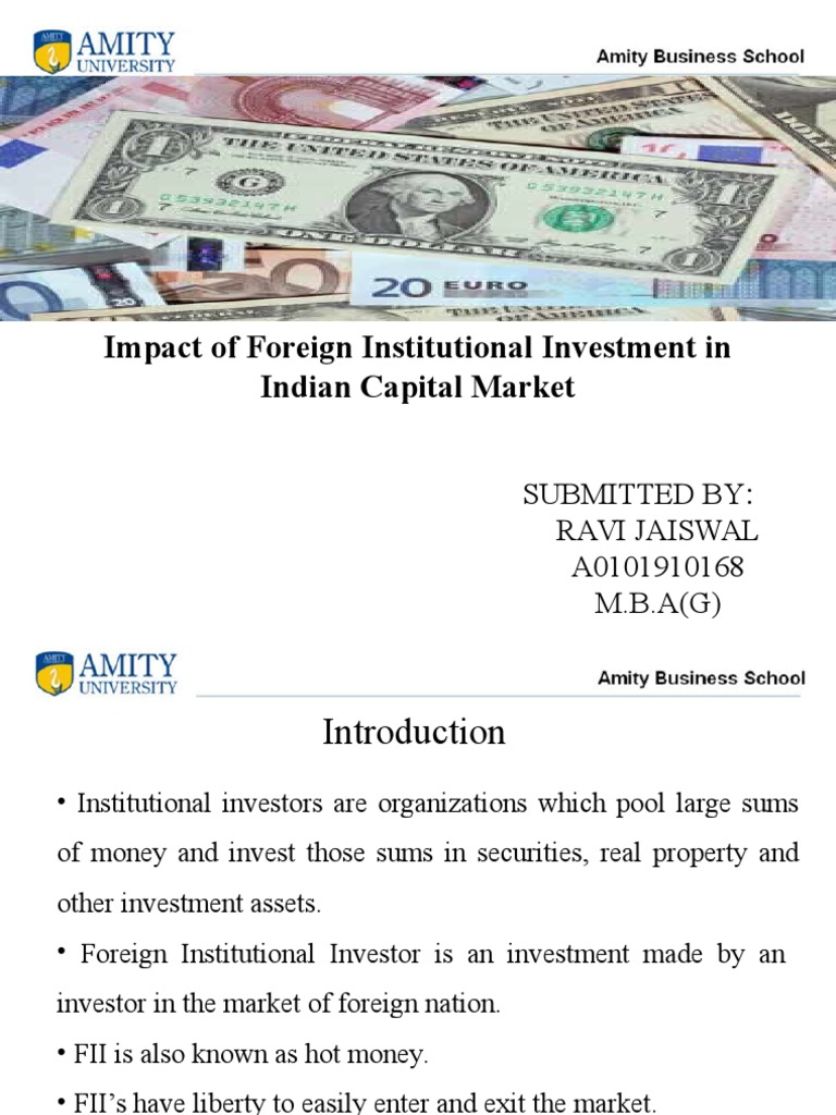Impact of FII on Indian Capital Market | PDF | Investing | Stocks