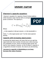 Shannon Curve: Shannon's Capacity Equation