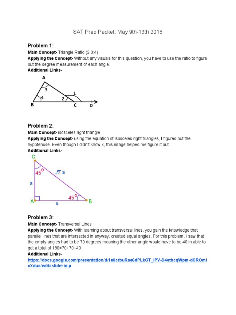 SAT Geometry Prep Guide | PDF