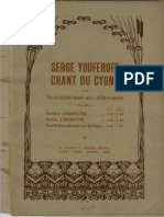 Chant Du Cygne for Cello and Orchstra Op43 No1 Color Cover