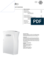 Ultra Clean Air Purifier: Location Requirements Electrical Requirements