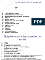 Etapele Redactarii Protocolului de Studiu