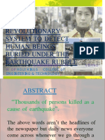 A New Revolutionary System To Detect Human Beings Buried Under The Earthquake Rubble