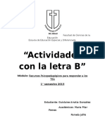 Actividades Con La Letra B