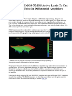 Use Hybrid PMOS-NMOS Active Loads to Cut Substrate Noise in Differential Amplifiers