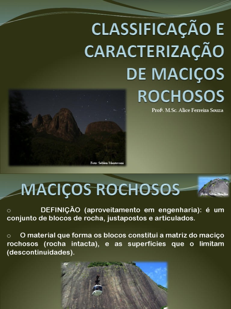 Caracterização de Maciços Rochosos na Engenharia | PDF | Rochas ...