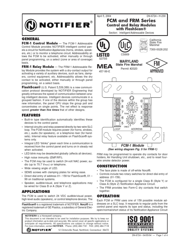 FCM and FRM Series: Control and Relay Modules With Flashscan® | PDF ...