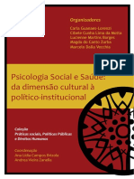 Psicologia Social e Saúde: Da Dimensão Cultural À Político Institucional