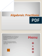 Algebraic Fractions