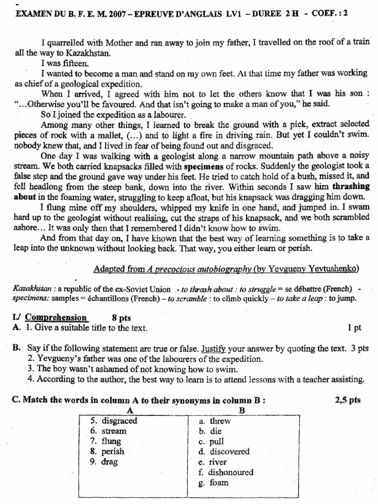 Epreuve bfem dissertation pdf image