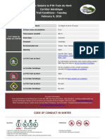 Parc Linéaire Le P'tit Train Du Nord Corridor Aérobique Trail Conditions - Tuesday February 9, 2016