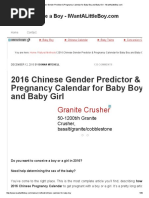 2016 Chinese Gender Predictor & Pregnancy Calendar For Baby Boy and Baby Girl - IWantALittleBoy