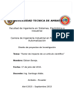 Factor de Impacto de Articulos Cientificos