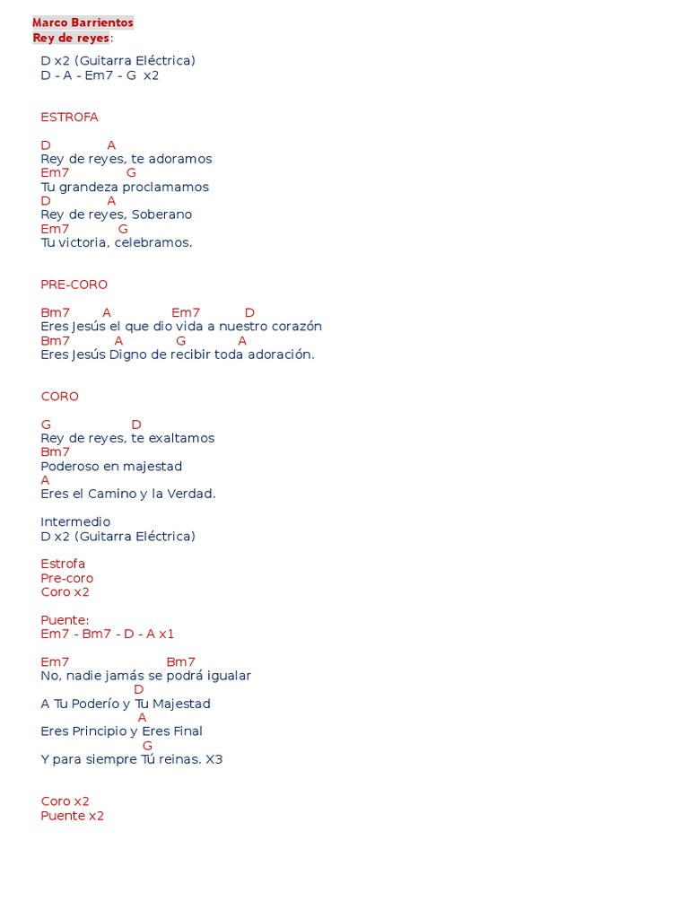 Acordes y letra de 
