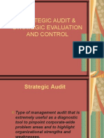 Strategic Audit and strategy Evaluation & control