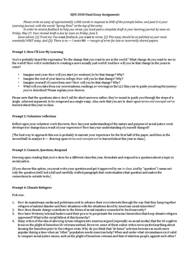 Social justice essay pdf picture