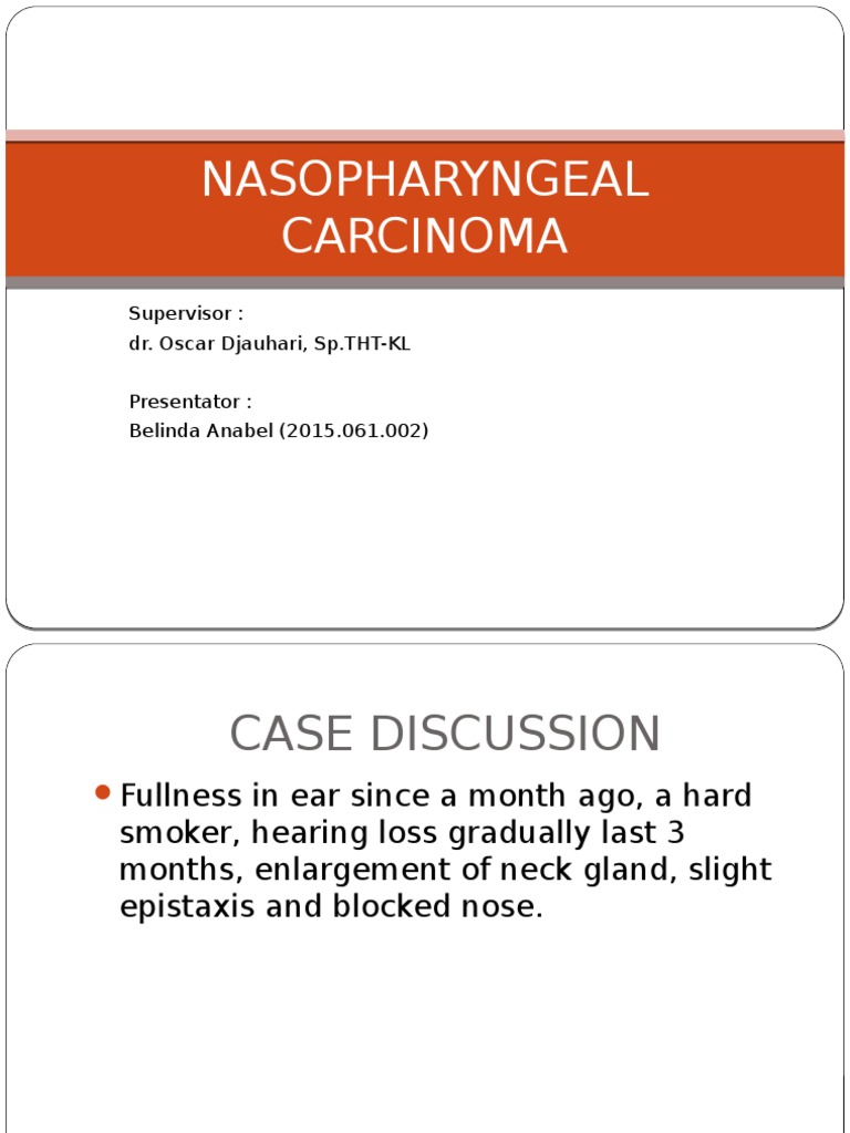 Nasopharyngeal Carcinoma Pdf: Carcinome Indifférencié Du Nasopharynx ...
