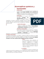 Métodos Anticonceptivos Químicos y Hormonales