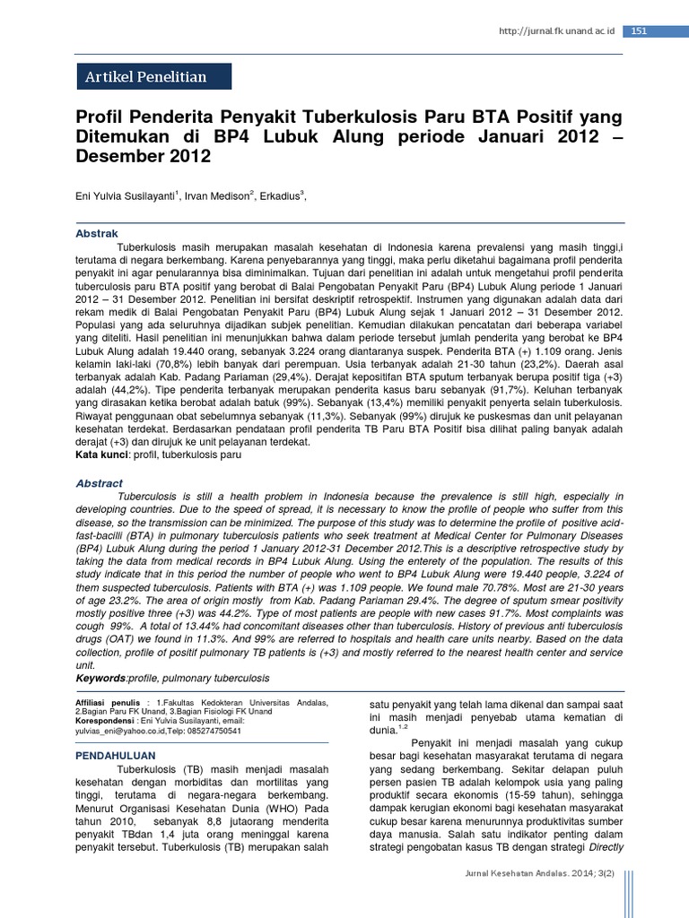 Jurnal Penelitian TB Paru Jurnal Penelitian TB Paru
