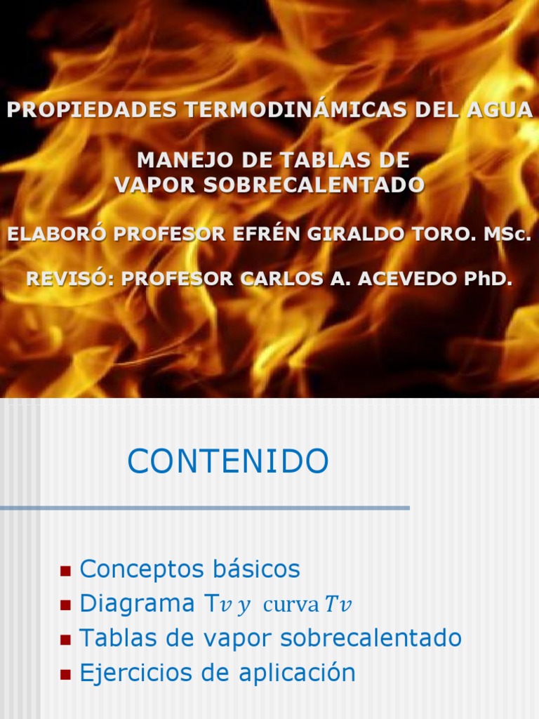 Tablas de Vapor Sobrecalentado Download Free PDF Fases de la