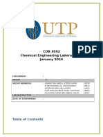 CDB 3052 Chemical Engineering Laboratory II January 2016: Experiment: Group Group Members