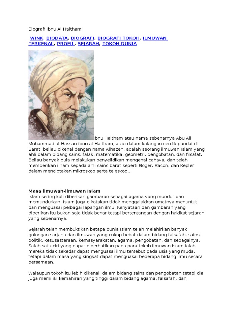 Biografi Ibnu Al Haitham Pdf