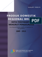 Produk Domestik Regional Bruto Kota Yogyakarta Menurut Penggunaan 2009 2013