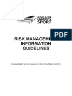 Au Sport Risk Management Information Guidelines
