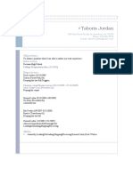 Resume of Taborisjordan