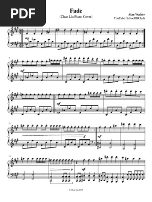 Alan Walker Fade Clear Liu Piano Cover Pdf