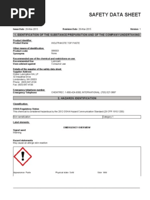 Safety Data Sheet