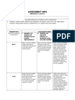 Lesson 2 Assessment Grid Subtraction