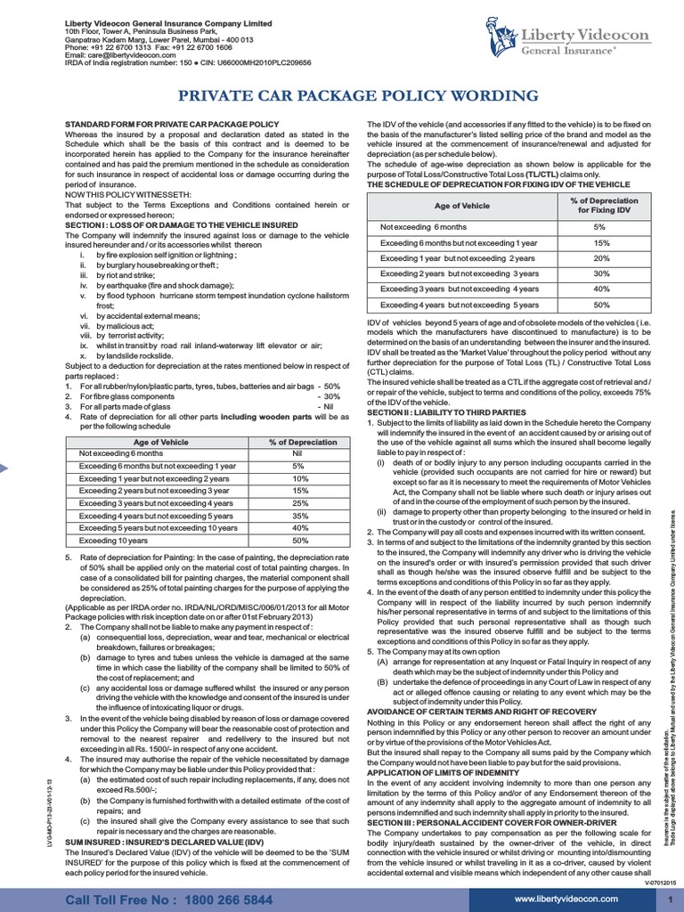 private-car-insurance-policy-wording-liberty-videocon-download-free