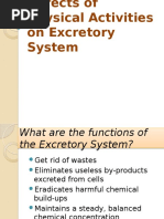 Effects of Physical Activities On Excretory System